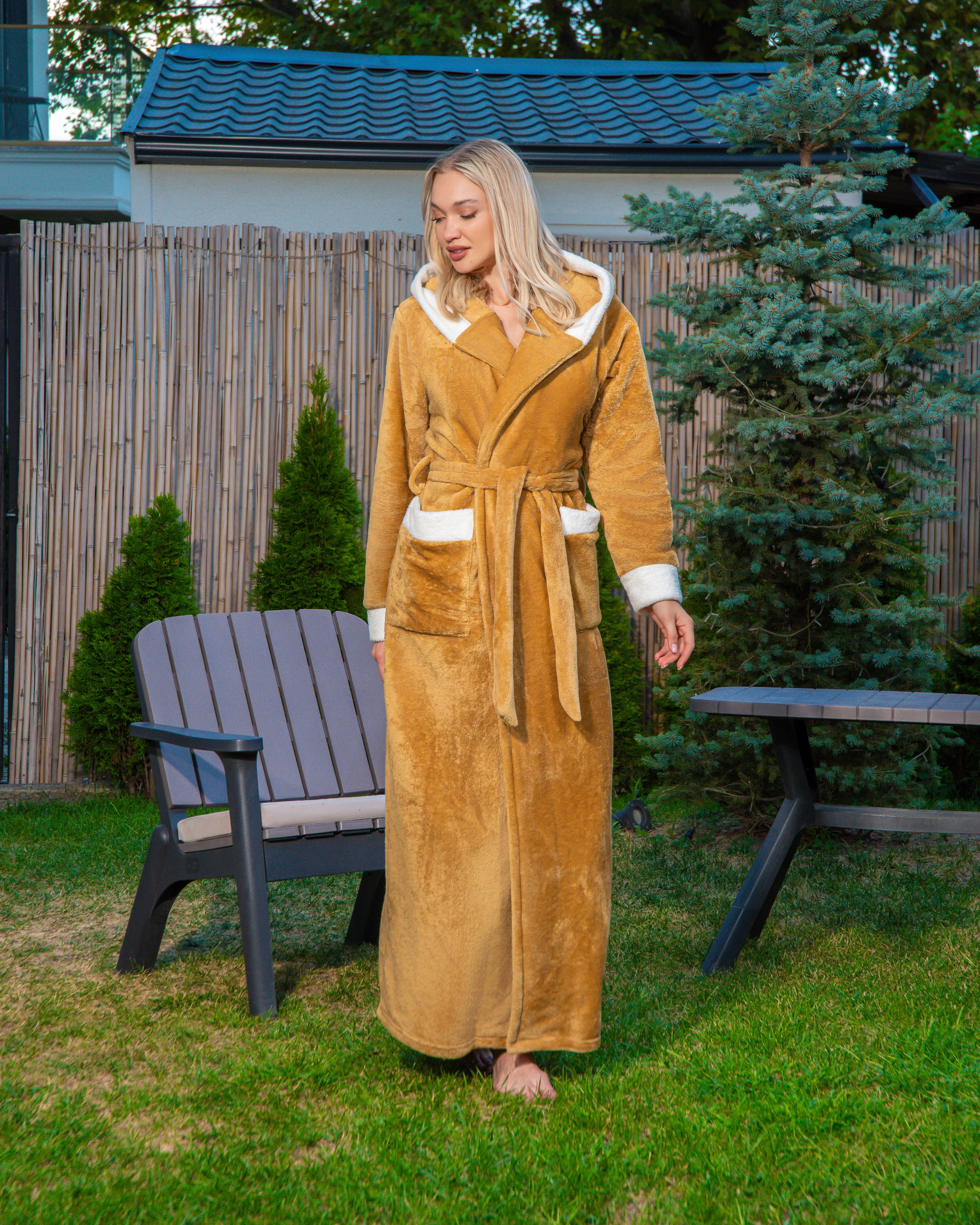 Long Hooded Bathrobe