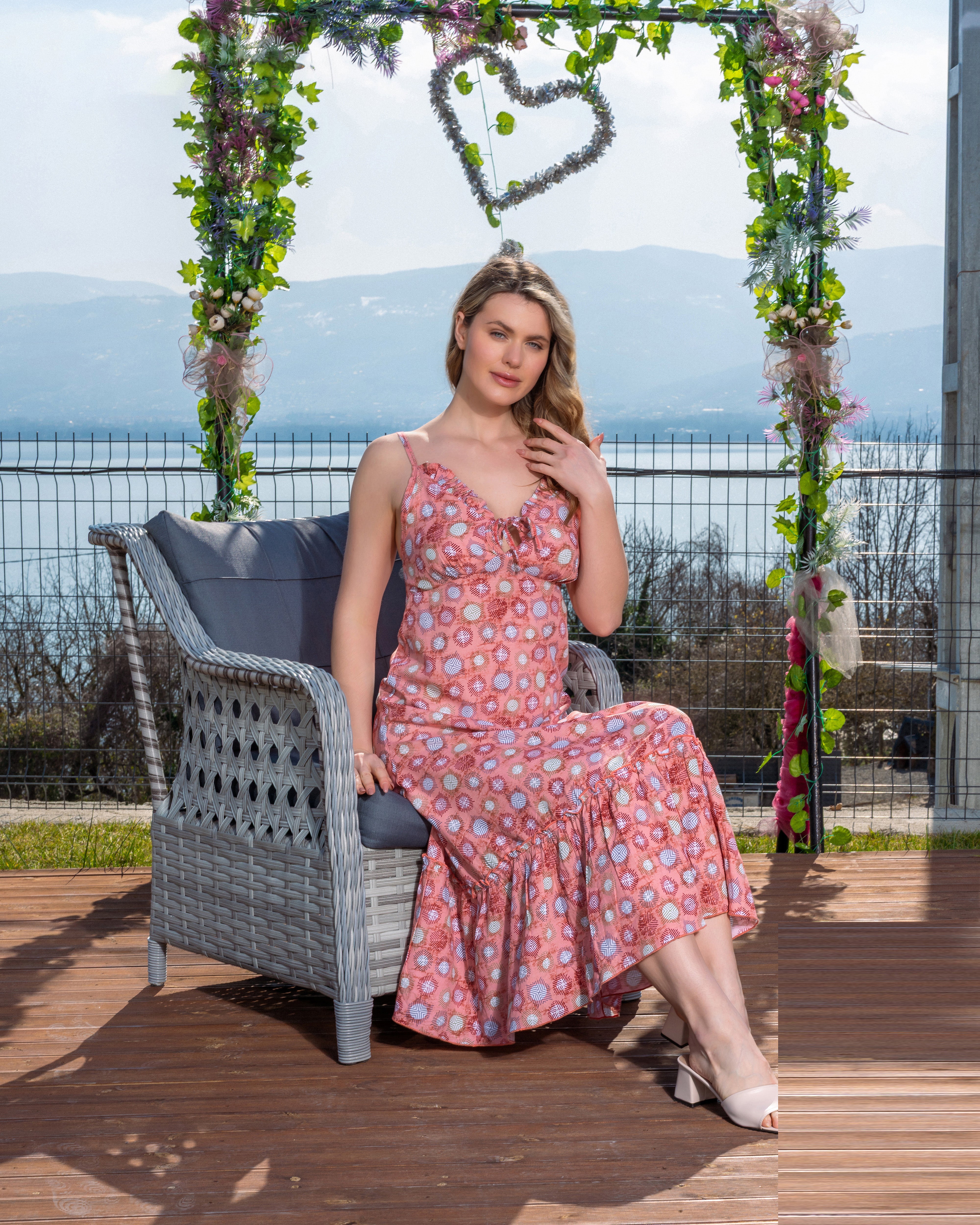 Floral Print Midi Sleepwear